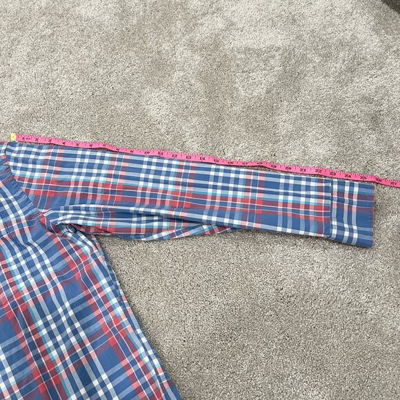 J Crew Men's Classic Button‎ Down Flex Washed Blue and Pink Plaid Size M - Picture 10 of 11